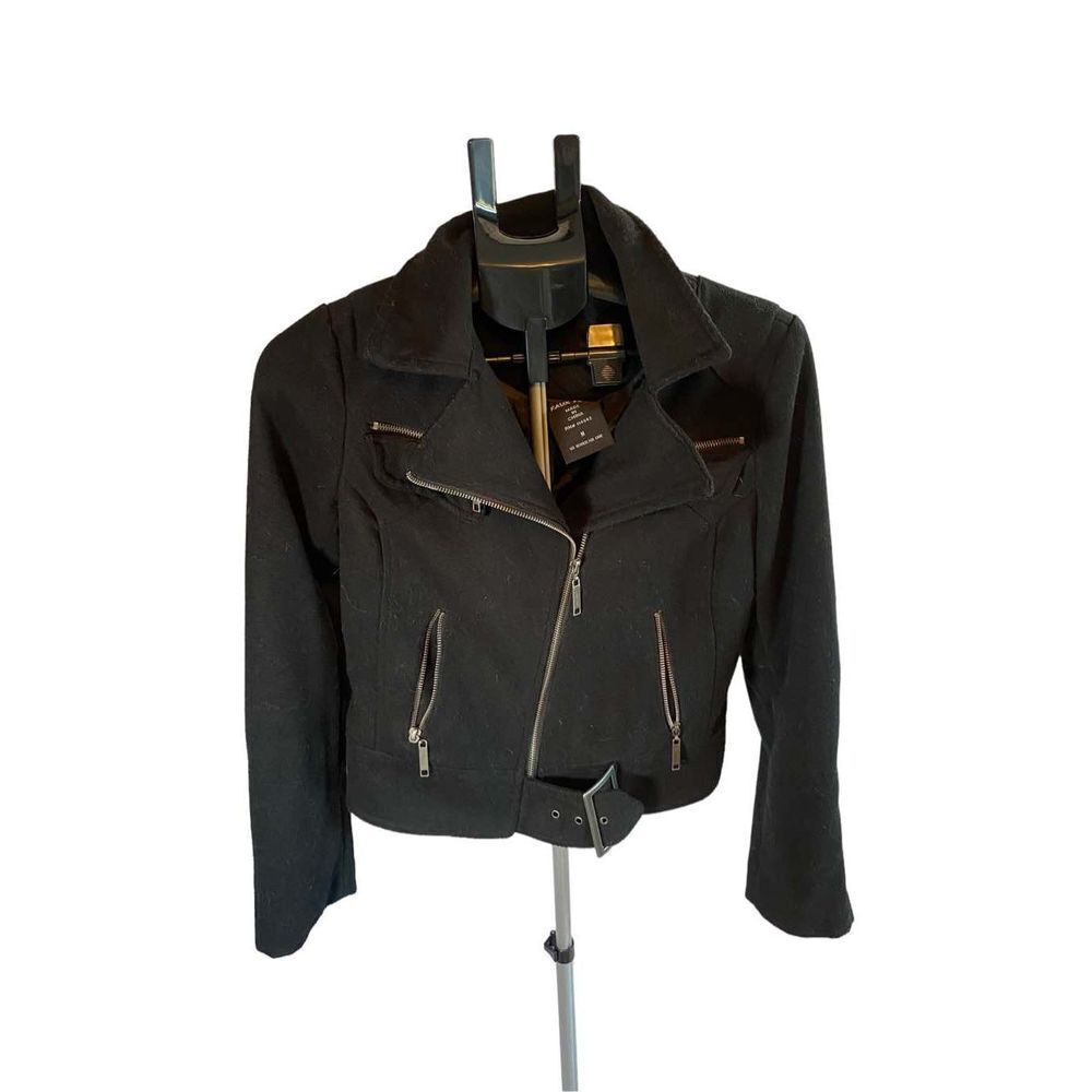 Faux Fur size medium biker | zipper jacket | zipper bomber jacket | market jacke